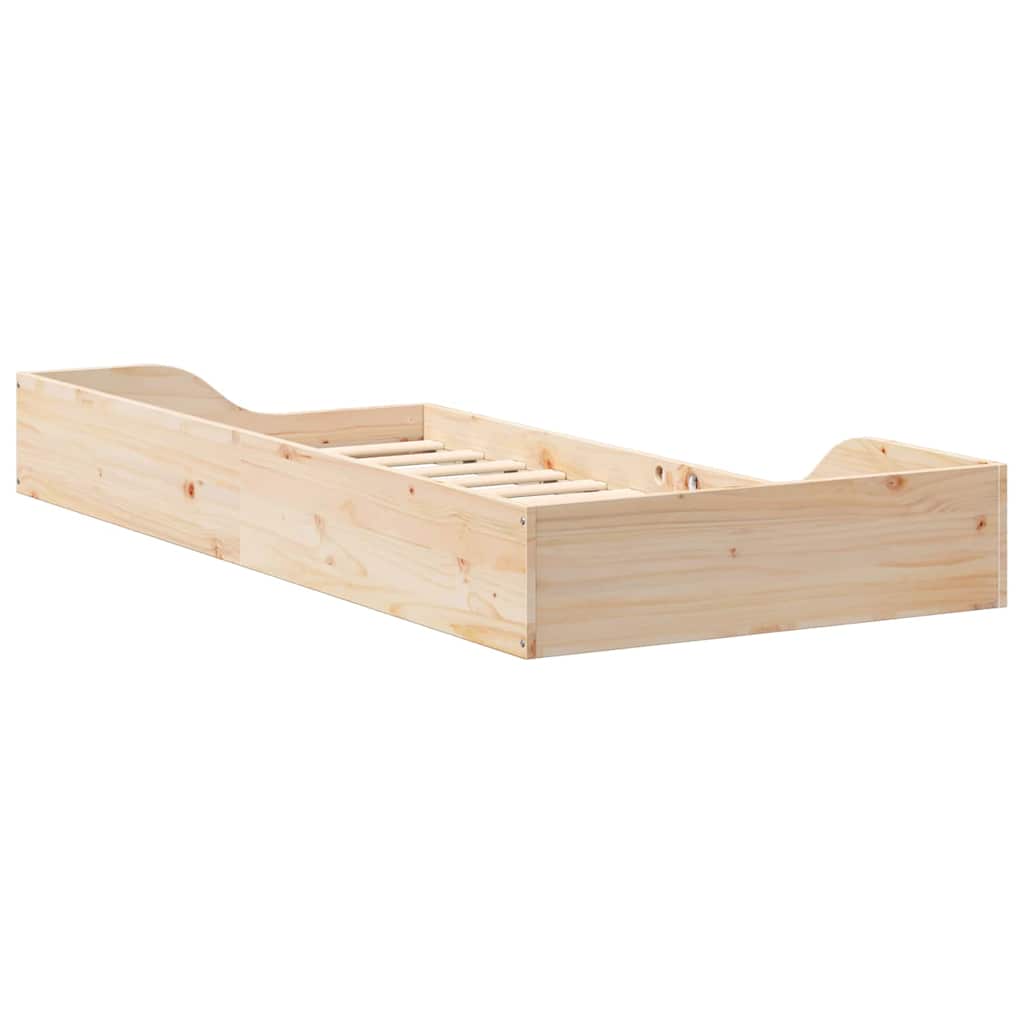 Bed Frame Brown 80 x 200 cm Solid Pine Wood