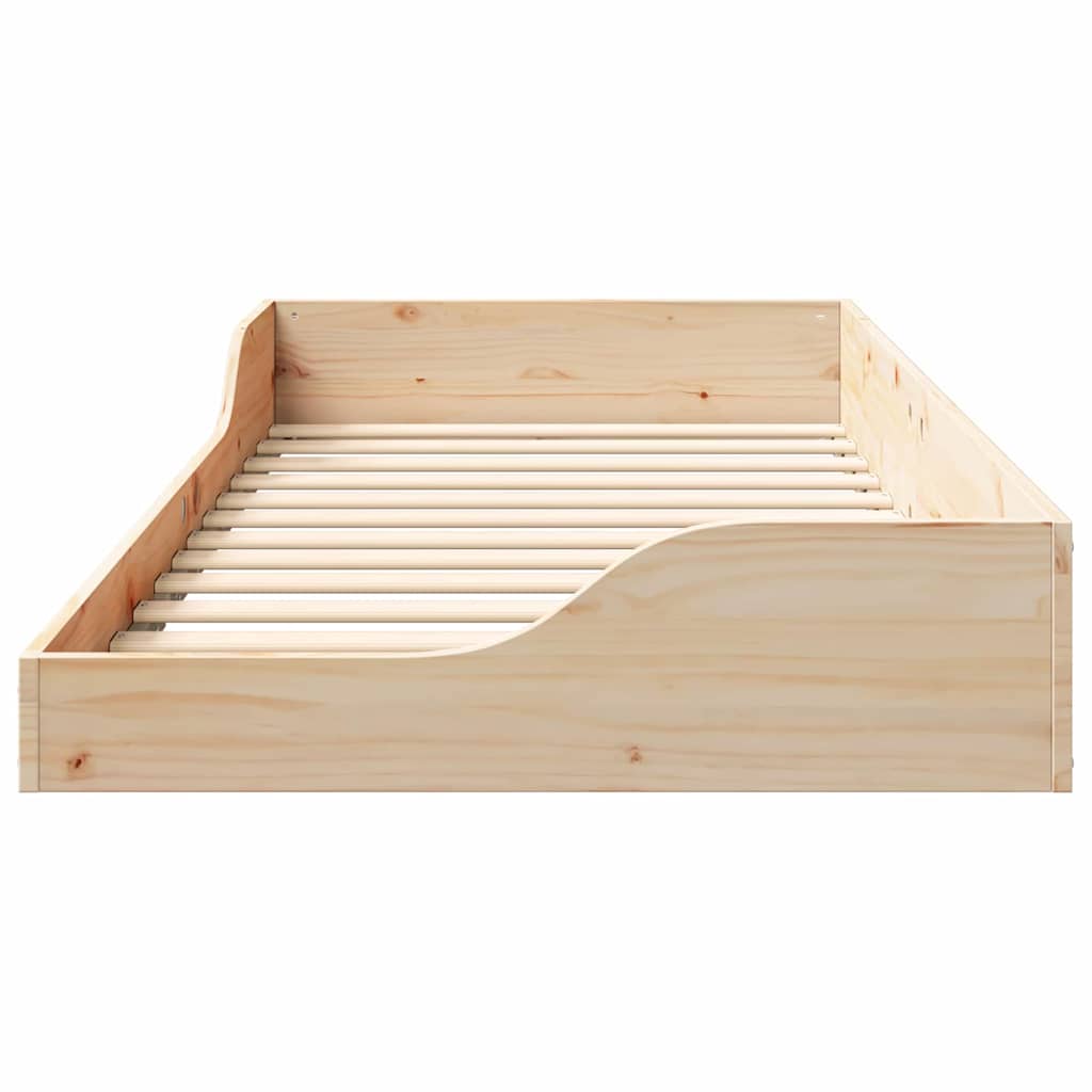 Bed Frame Brown 80 x 200 cm Solid Pine Wood