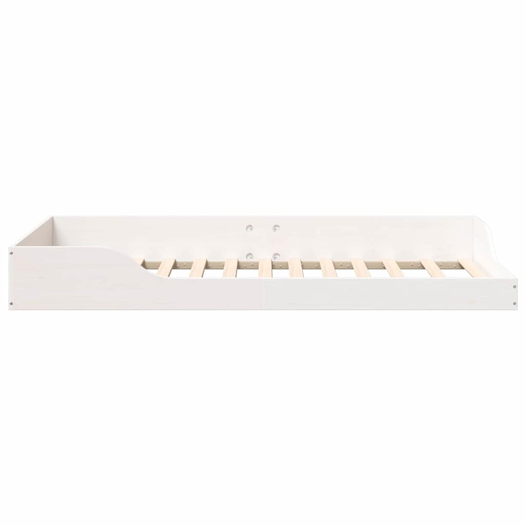 Bed Frame White 90 x 190 cm Solid Pine Wood