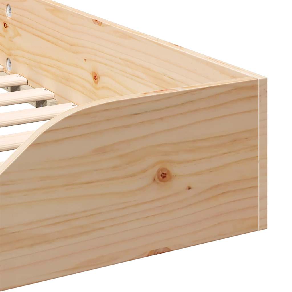 Bed Frame Brown 80 x 210 cm Solid Pine Wood