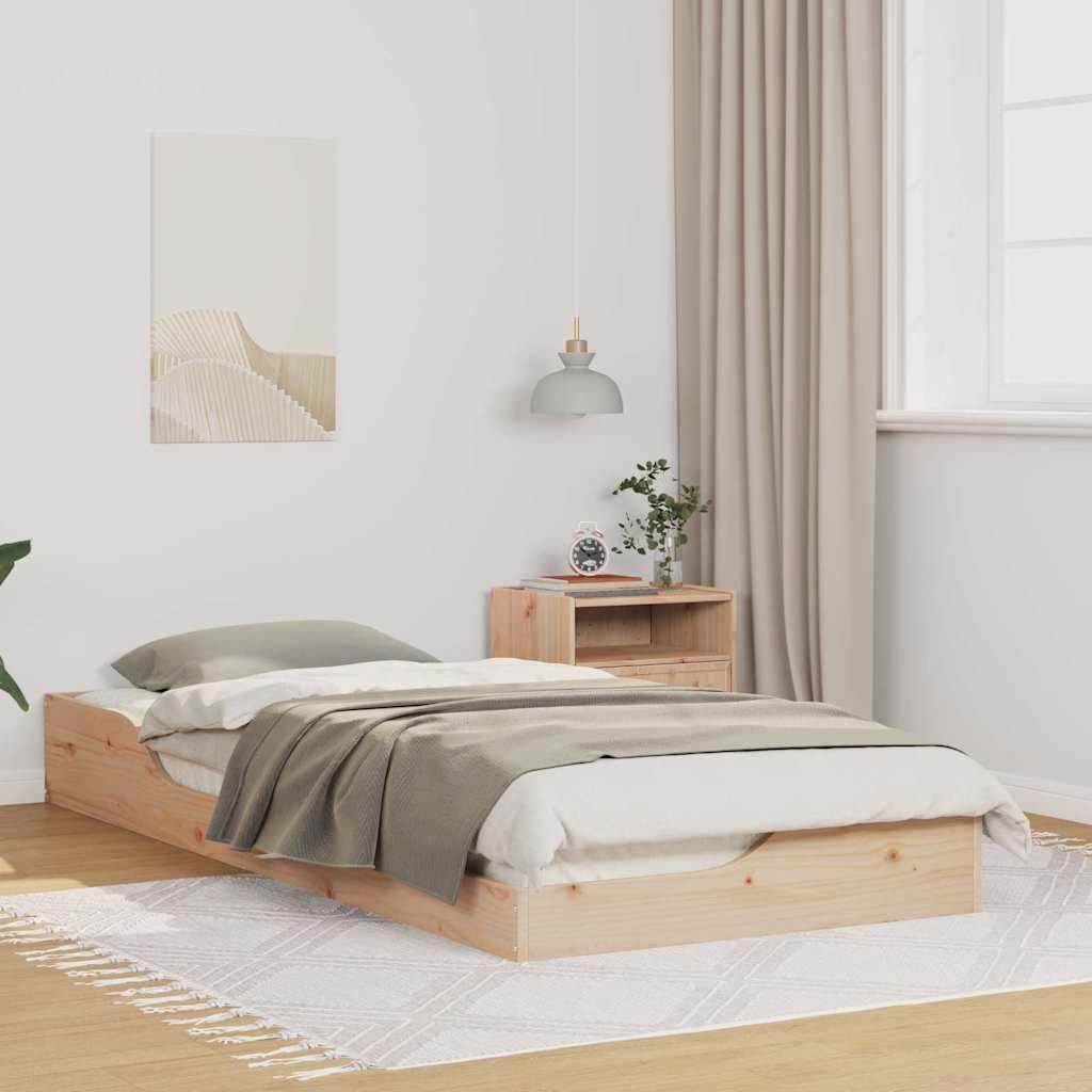 Bed Frame Brown 80 x 210 cm Solid Pine Wood