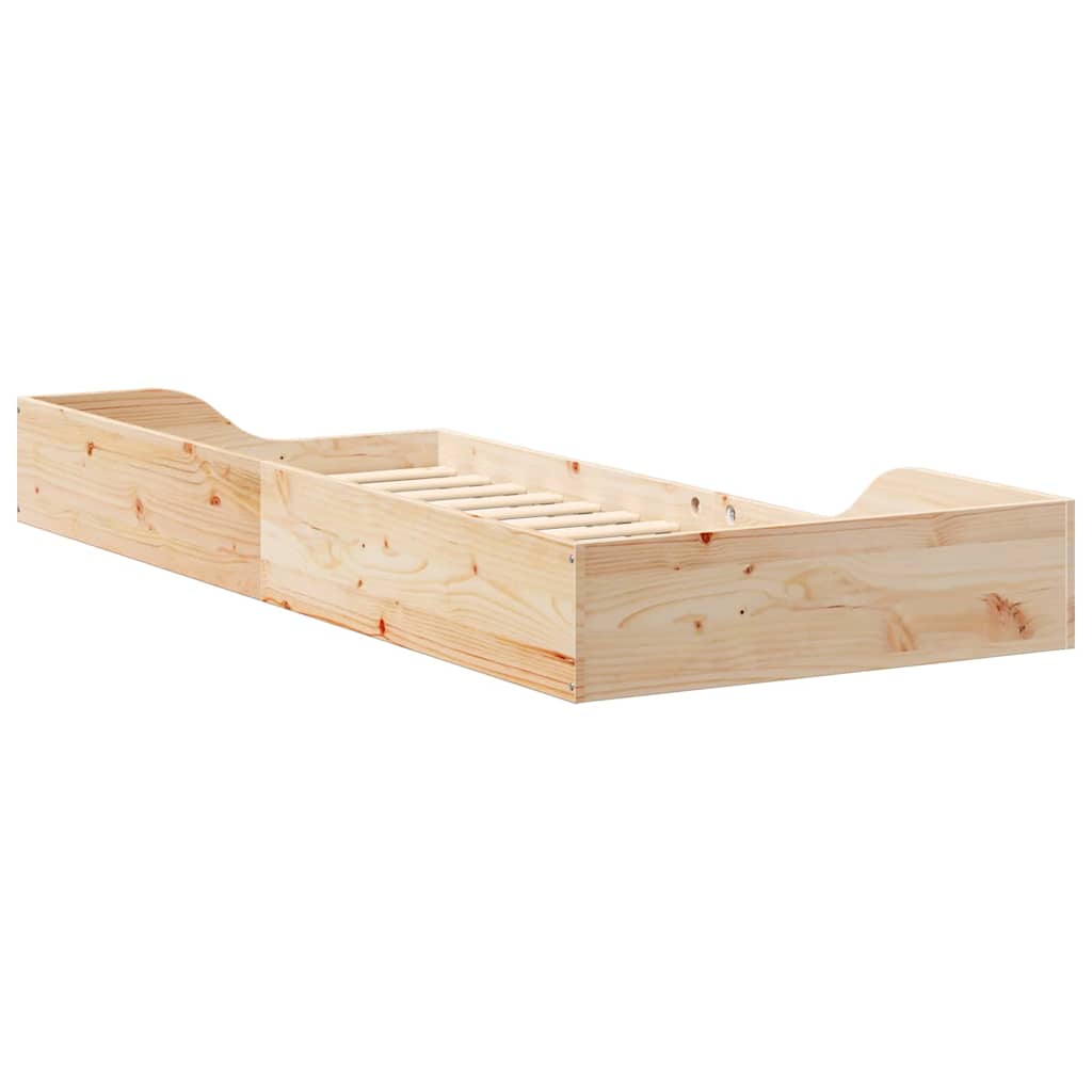 Bed Frame Brown 80 x 210 cm Solid Pine Wood