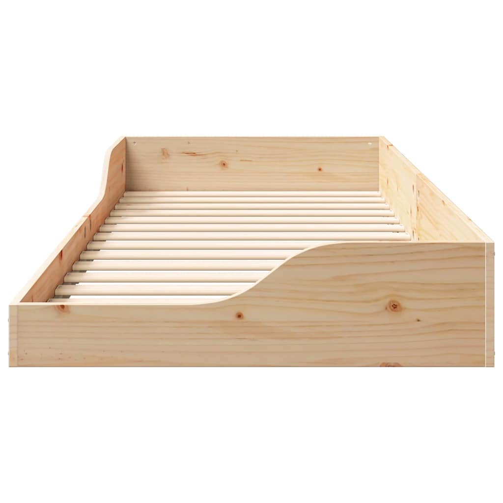 Bed Frame Brown 80 x 210 cm Solid Pine Wood
