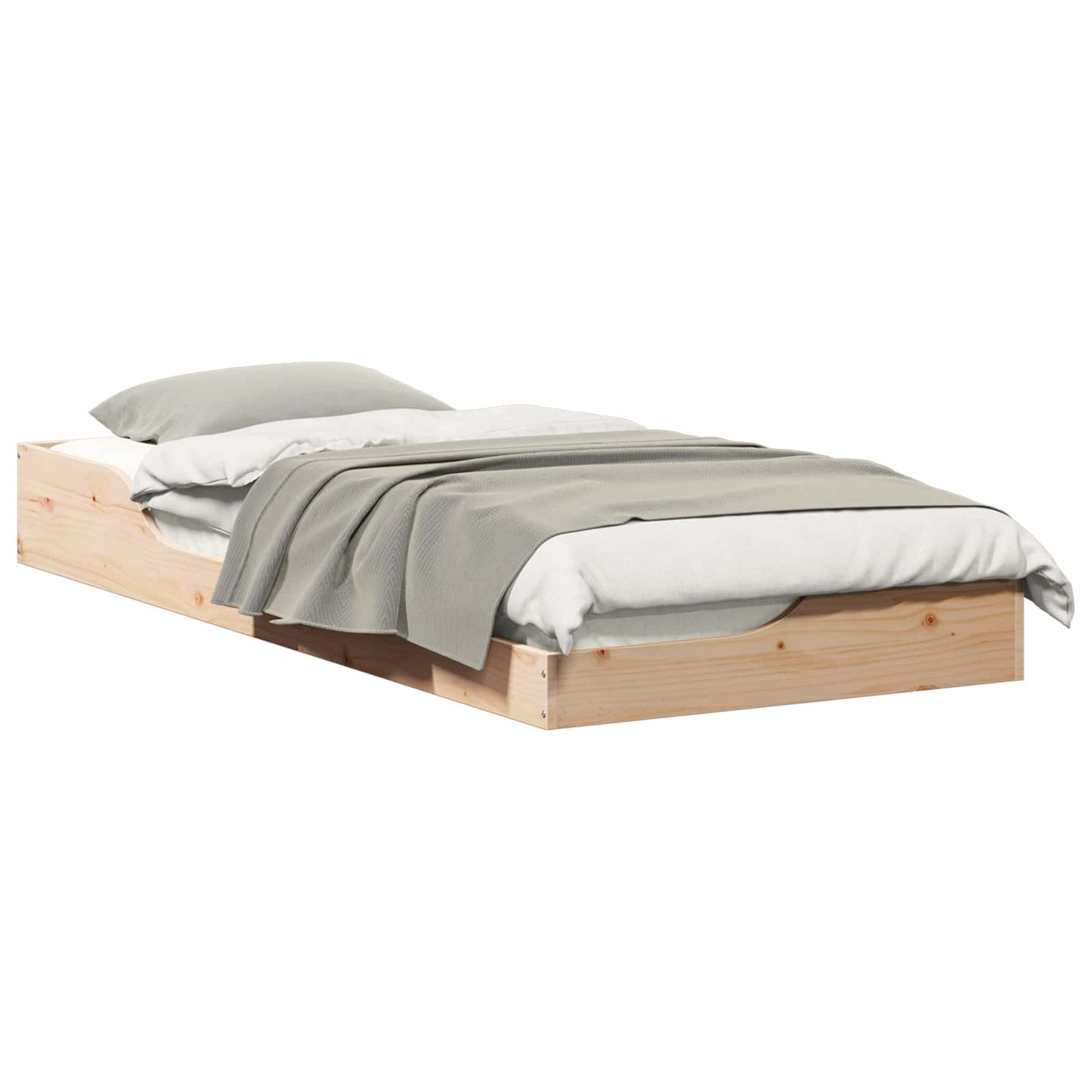 Bed Frame Brown 90 x 210 cm Solid Pine Wood