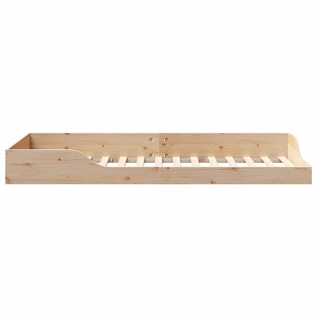 Bed Frame Brown 100 x 210 cm Solid Pine Wood