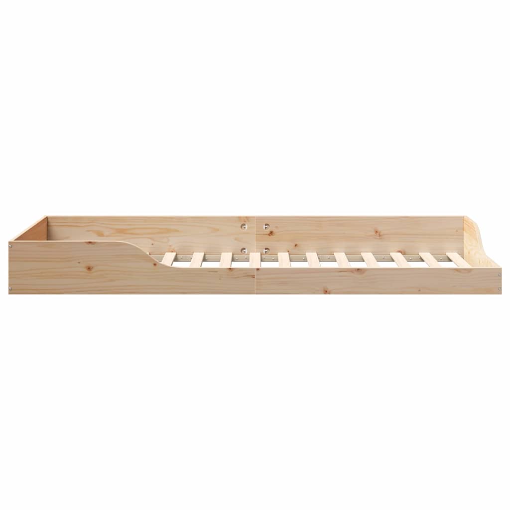 Bed Frame Brown 100 x 220 cm Solid Pine Wood