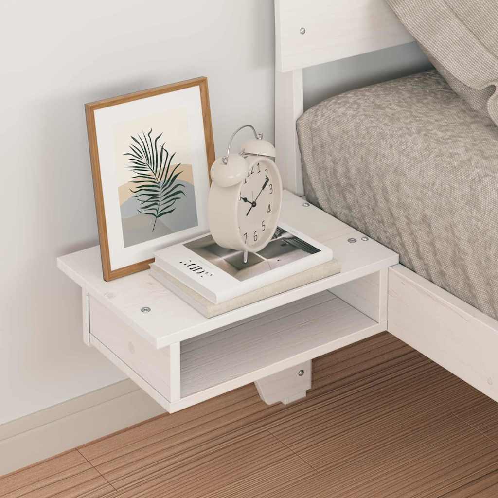 Bed Frame with Headboard White 80 x 200 cm Solid Pine Wood
