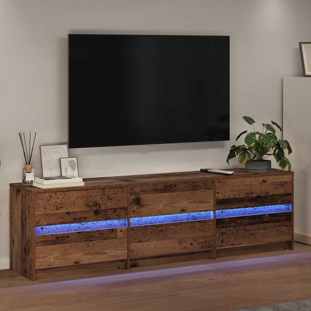 TV Units 2 pcs Old Wood 180 x 34 x 50 cm Engineered Wood