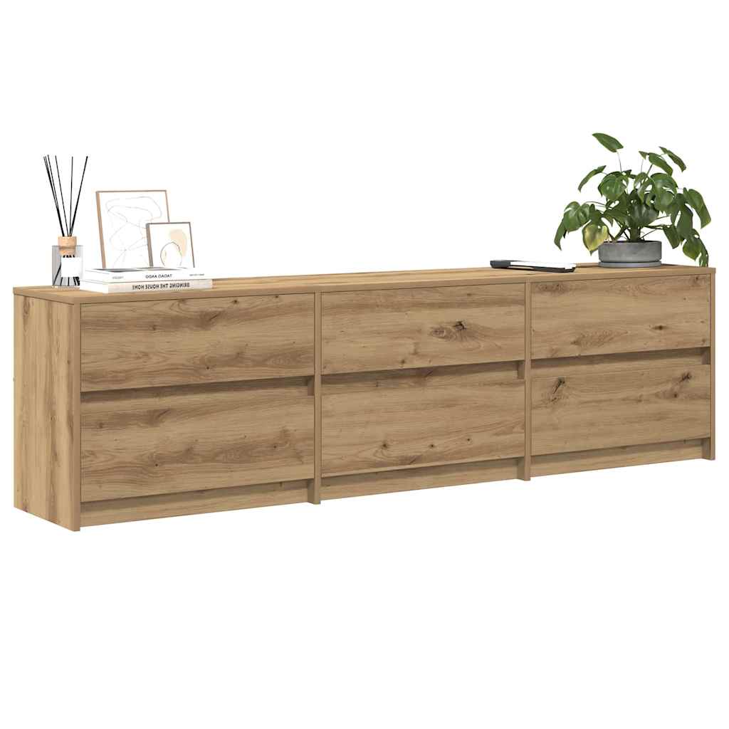 TV Units 2 pcs Artisan Oak 180 x 34 x 50 cm Engineered Wood