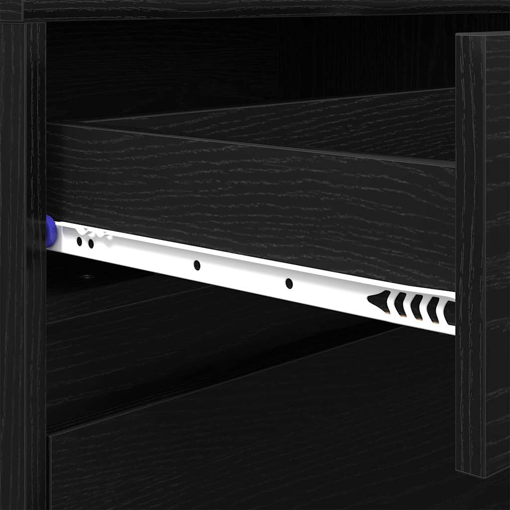 TV Units 2 pcs Black Oak 180 x 34 x 50 cm Engineered Wood