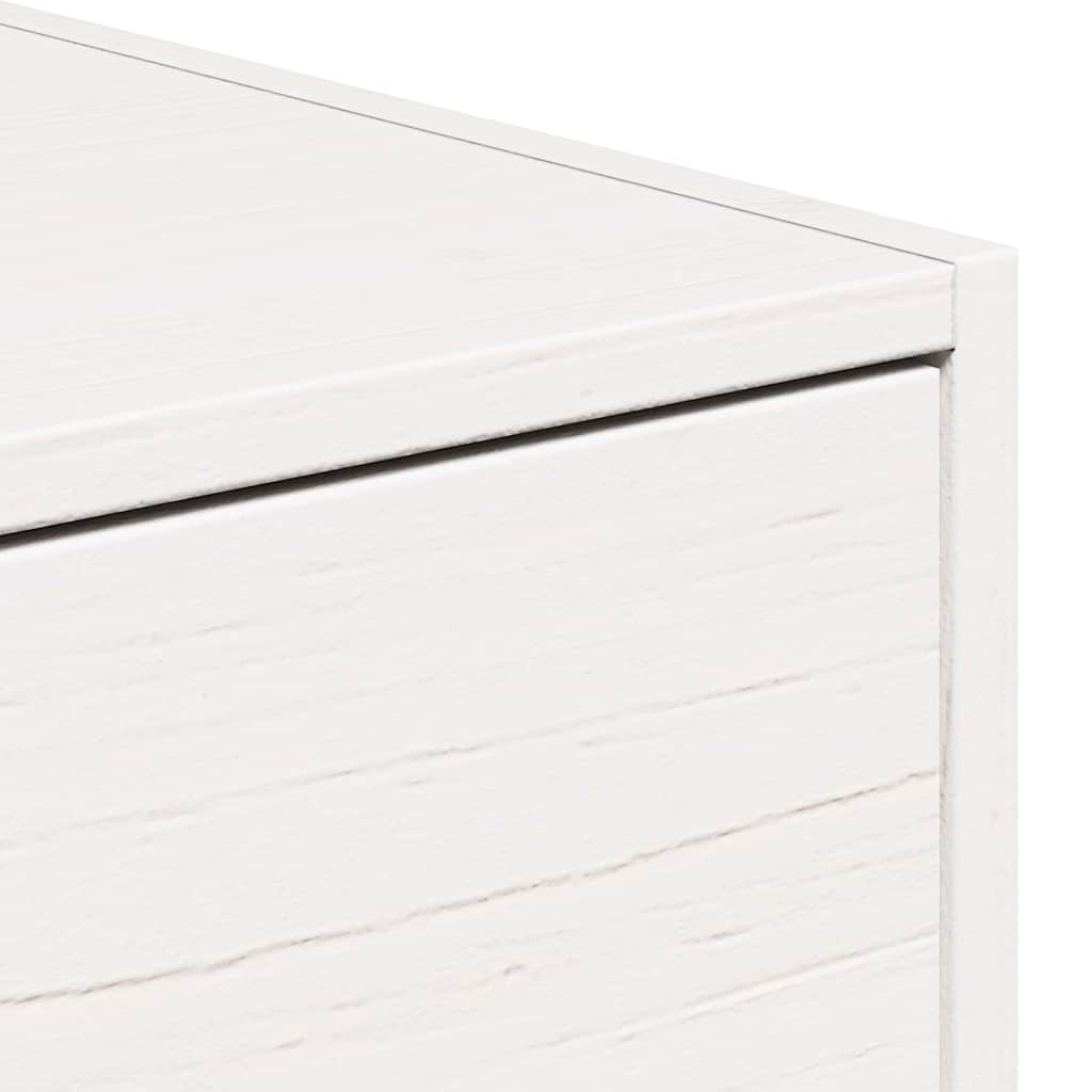 Bedside Table White 50 x 32.5 x 24 cm Solid pine wood