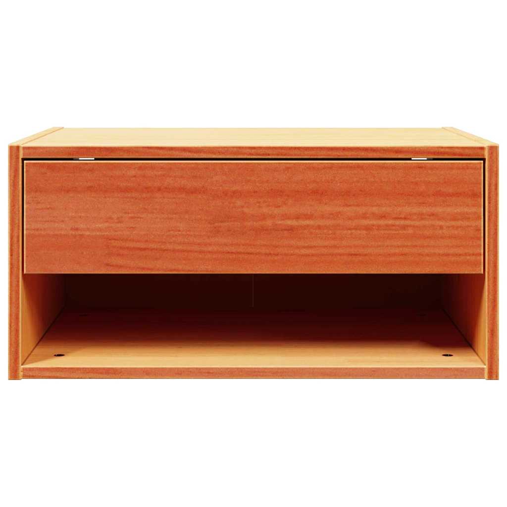 Bedside Table Wax Brown 50 x 32.5 x 24 cm Solid pine wood