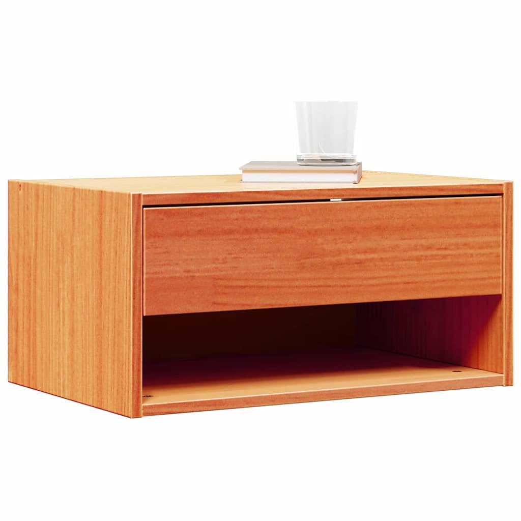 Bedside Table Wax Brown 50 x 32.5 x 24 cm Solid pine wood