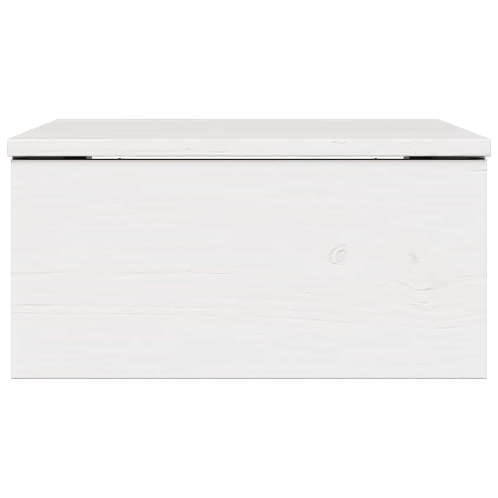 Bedside Table 2 pcs White 37 x 35 x 18.5 cm Solid pine wood