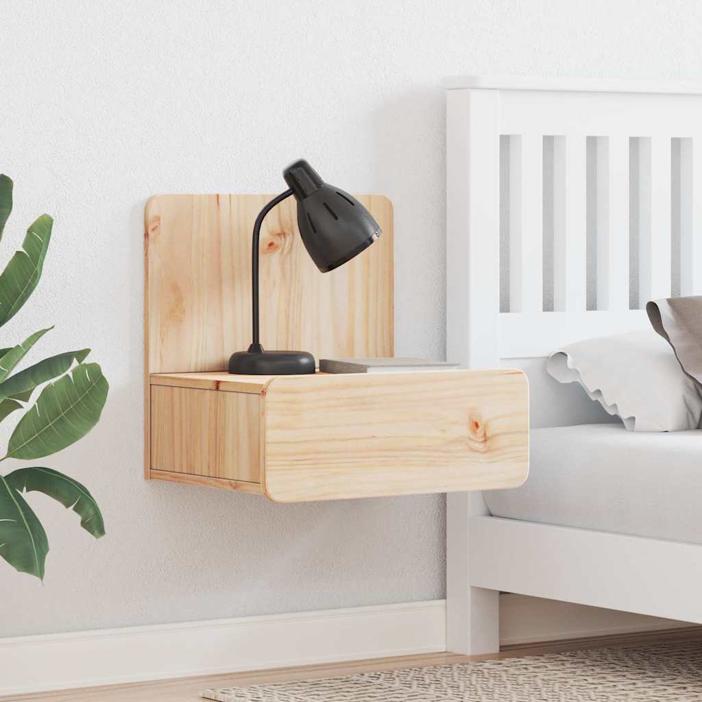 Bedside Table 2 pcs Brown 44 x 32.5 x 40 cm Solid pine wood