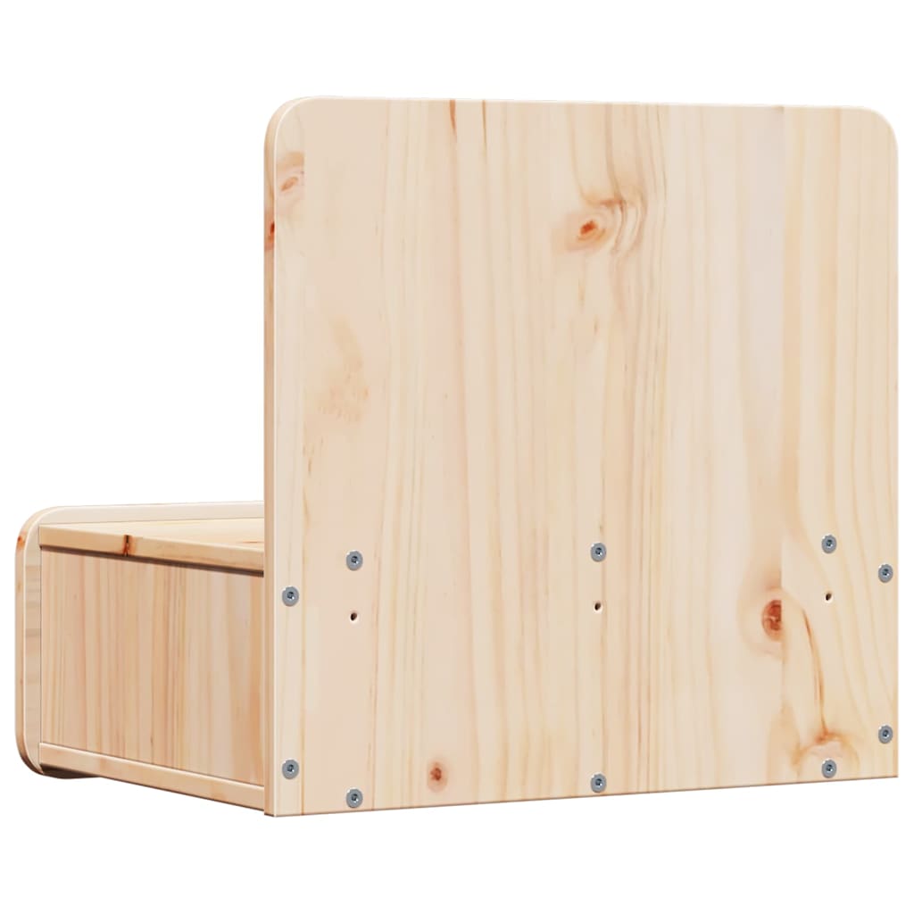 Bedside Table 2 pcs Brown 44 x 32.5 x 40 cm Solid pine wood