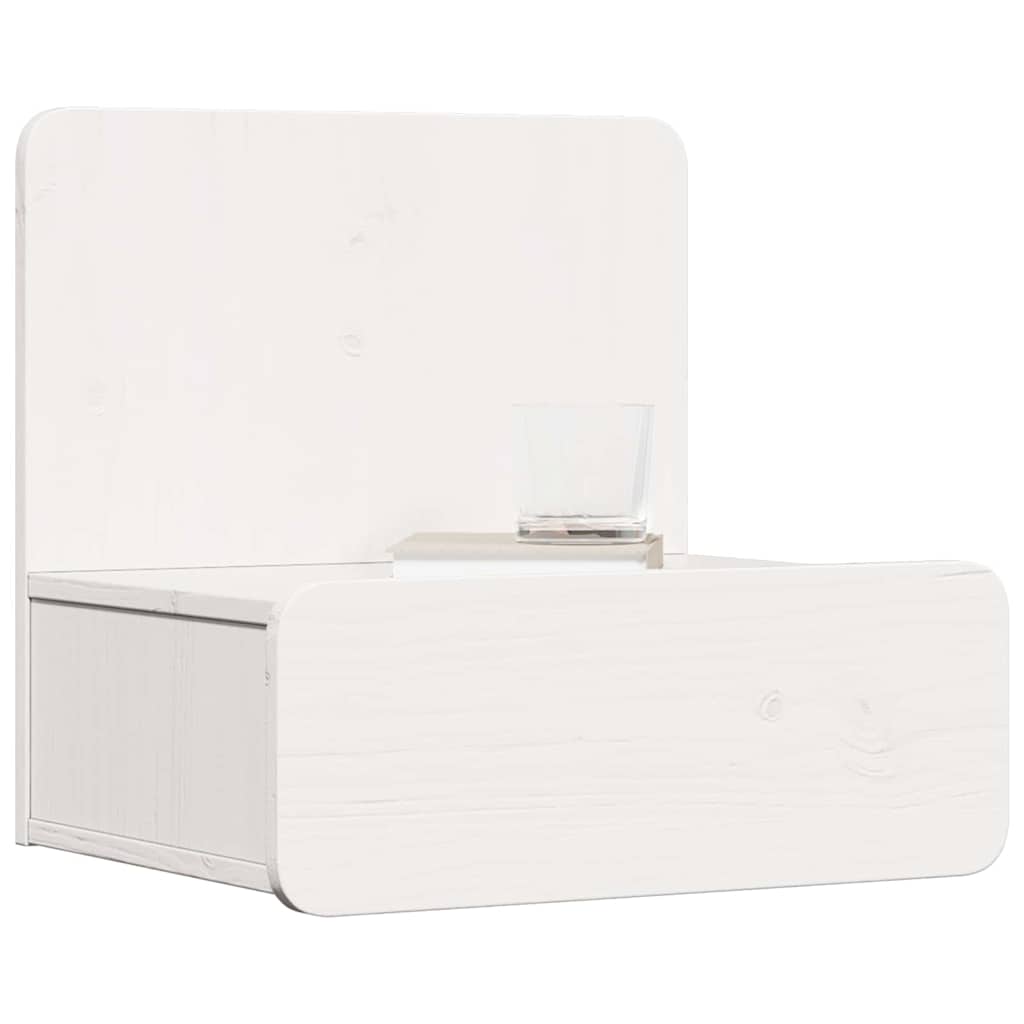 Bedside Table 2 pcs White 44 x 32.5 x 40 cm Solid pine wood