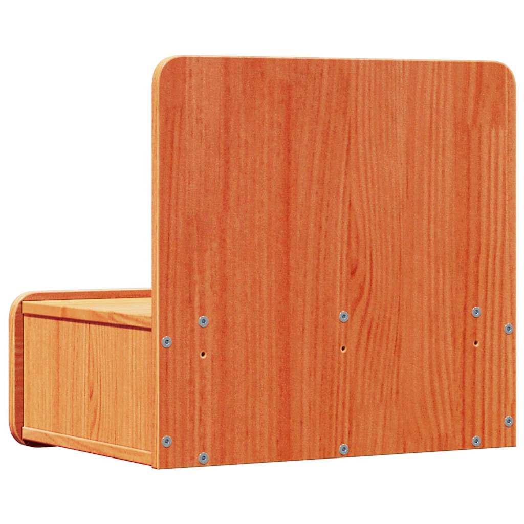 Bedside Table Wax Brown 44 x 32.5 x 40 cm Solid pine wood