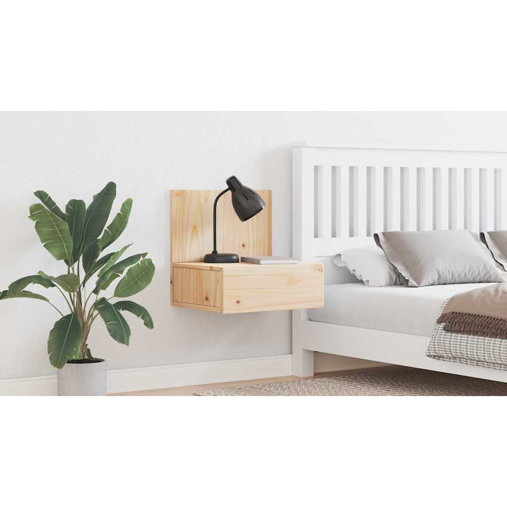 Bedside Table Brown 42 x 32.5 x 40 cm Solid pine wood