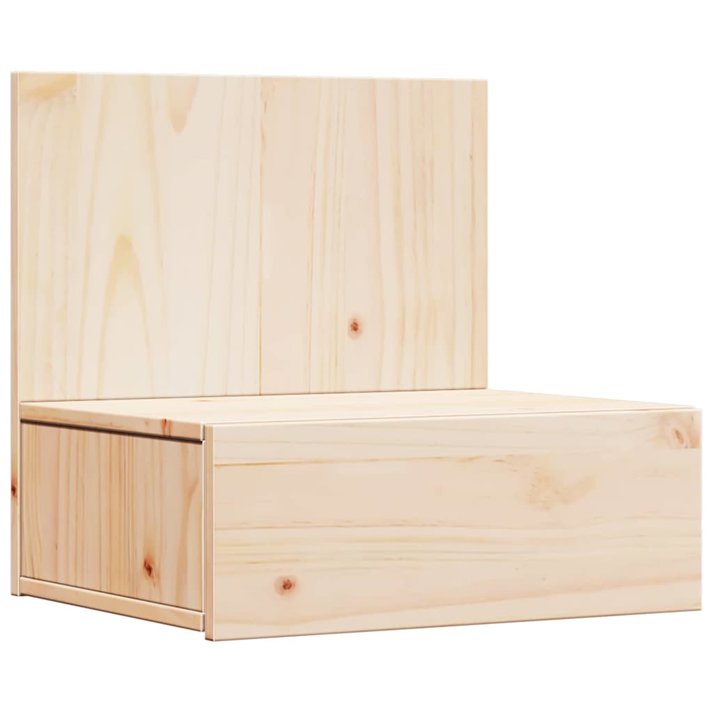 Bedside Table Brown 42 x 32.5 x 40 cm Solid pine wood