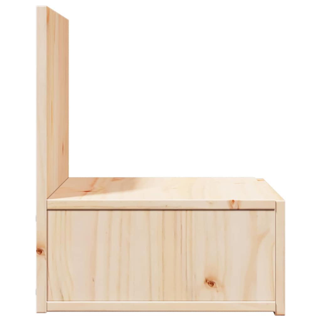 Bedside Table Brown 42 x 32.5 x 40 cm Solid pine wood