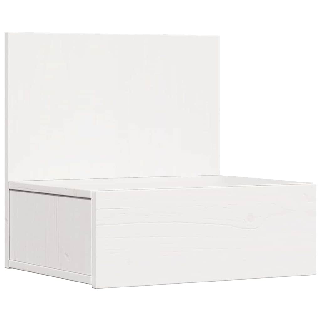 Bedside Table 2 pcs White 42 x 32.5 x 40 cm Solid pine wood