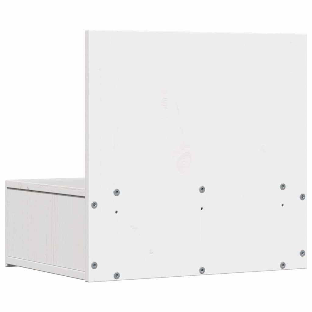 Bedside Table 2 pcs White 42 x 32.5 x 40 cm Solid pine wood