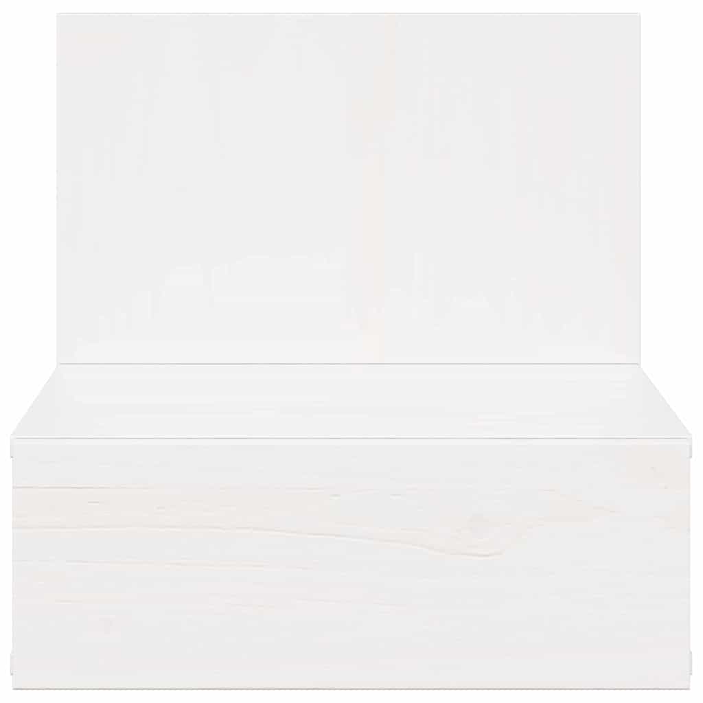 Bedside Table 2 pcs White 42 x 32.5 x 40 cm Solid pine wood