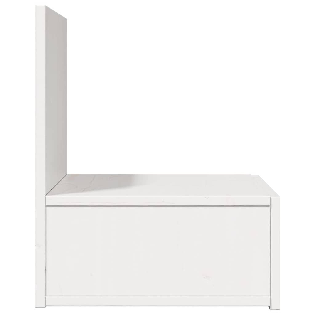 Bedside Table 2 pcs White 42 x 32.5 x 40 cm Solid pine wood