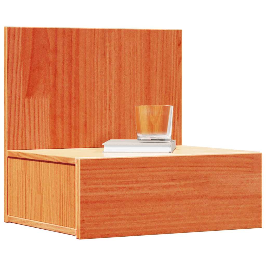 Bedside Table Wax Brown 42 x 32.5 x 40 cm Solid pine wood