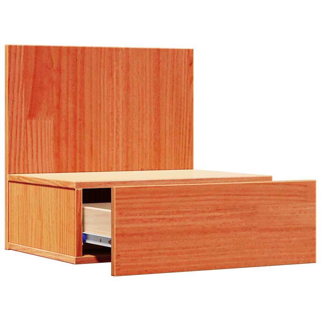 Bedside Table 2 pcs Wax Brown 42 x 32.5 x 40 cm Solid pine wood