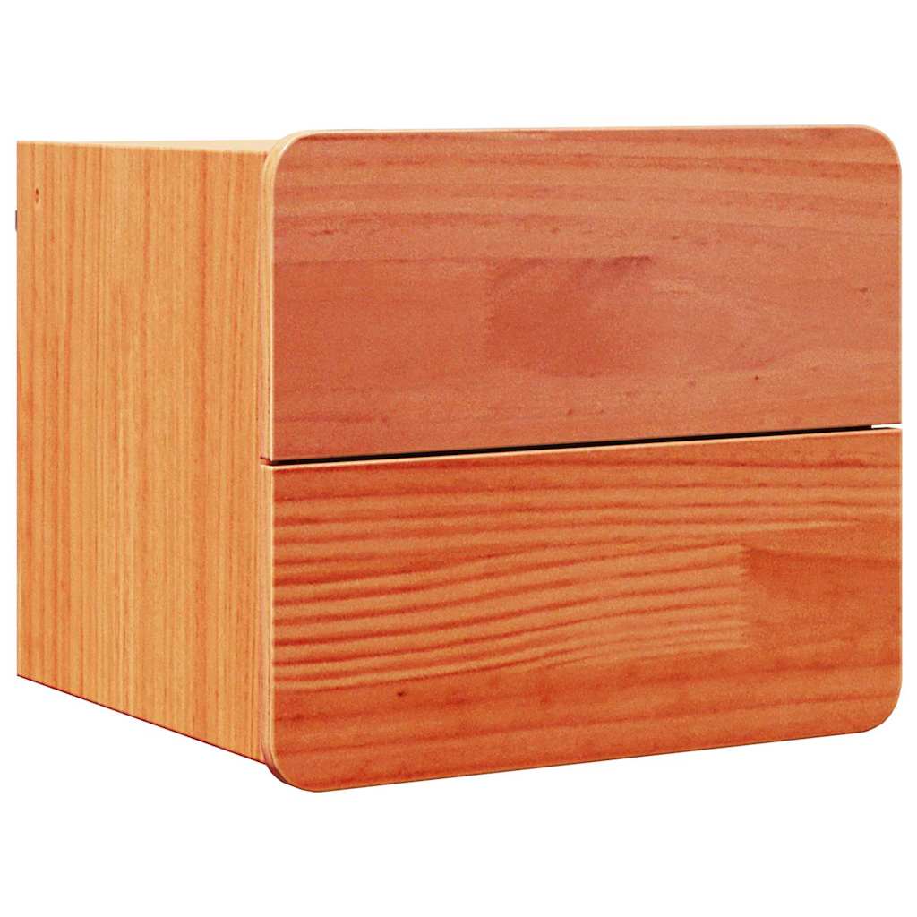 Bedside Table Wax Brown 39 x 34 x 33 cm Solid pinewood