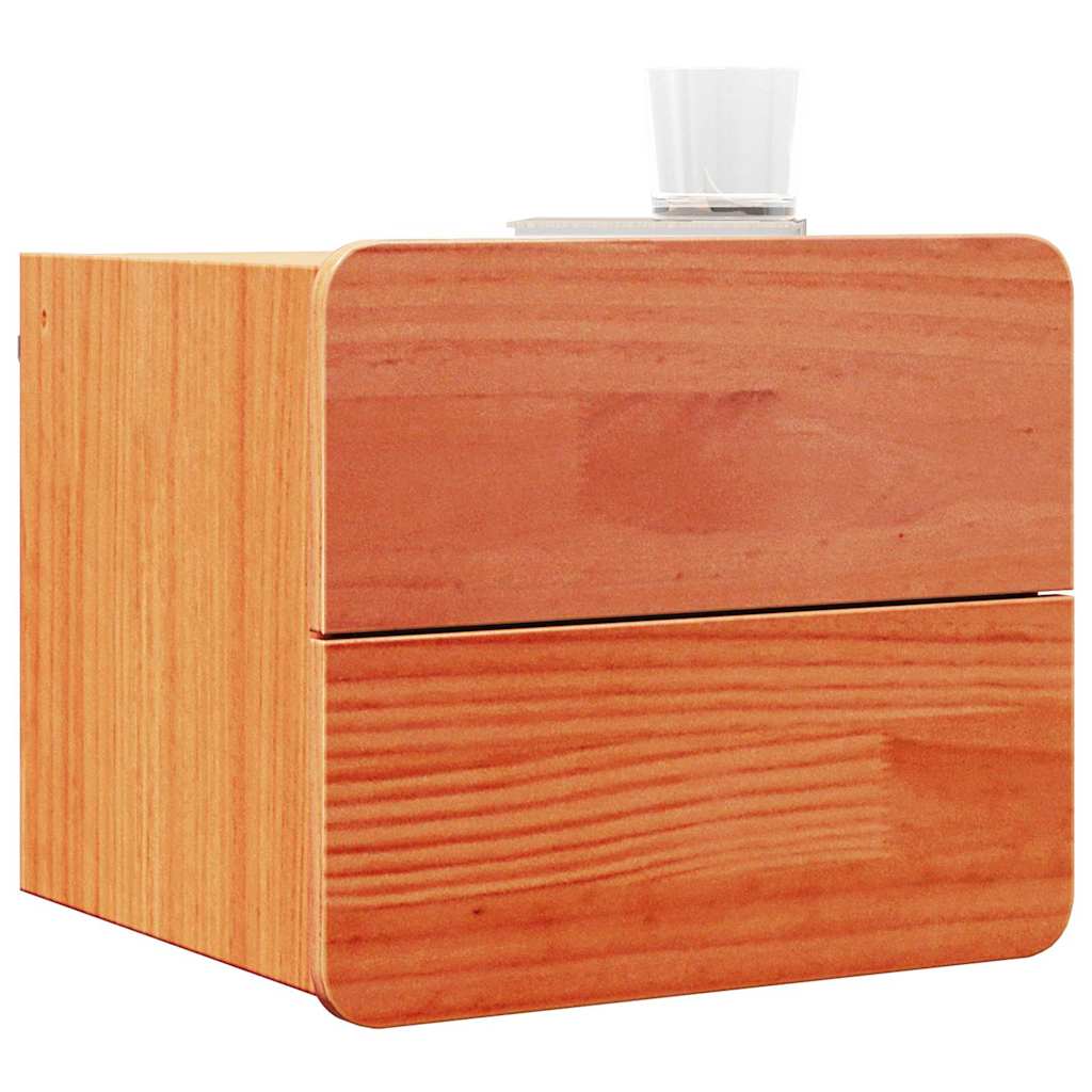 Bedside Table 2 pcs Brown 39 x 34 x 33 cm Solid pinewood