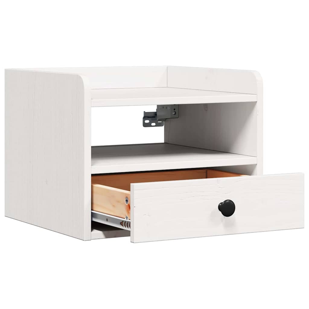 Bedside Table 2 pcs White 38 x 36 x 29.5 cm Solid pine wood