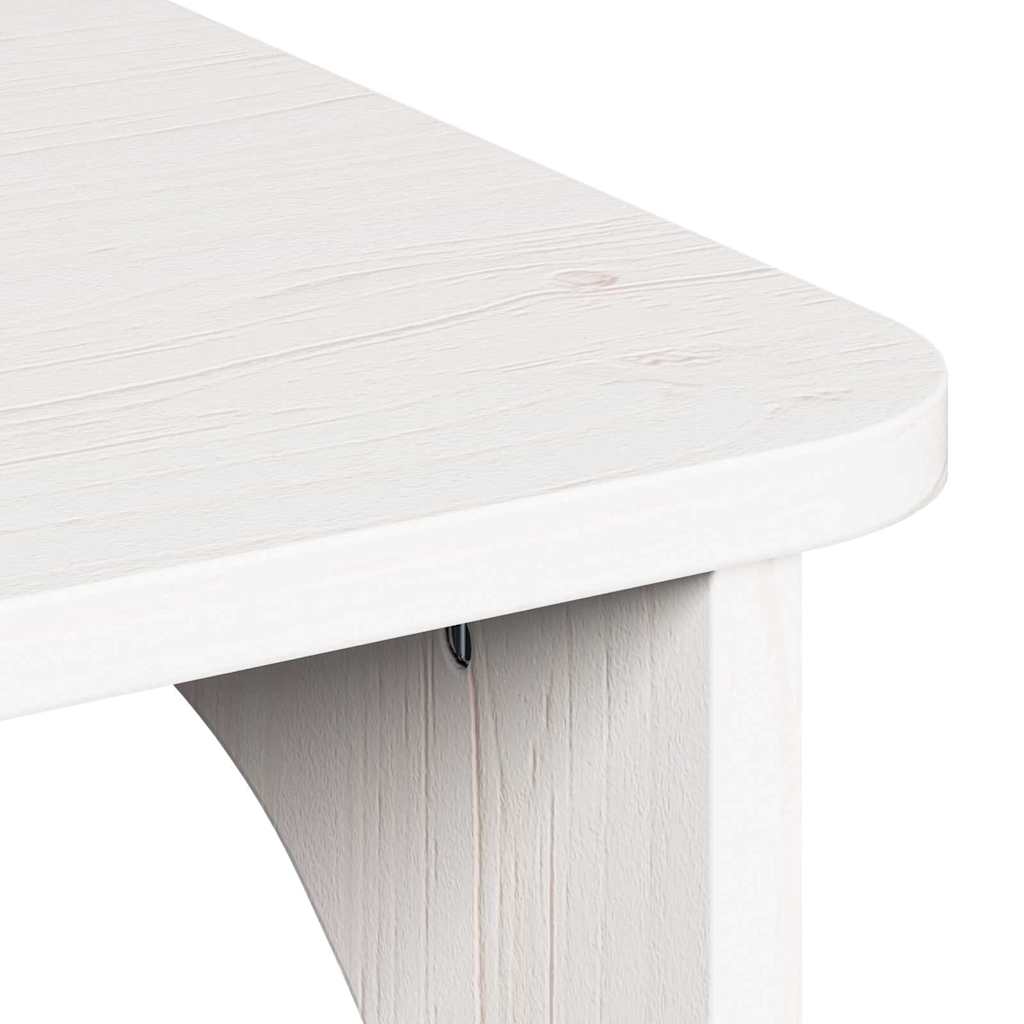 Coffee Table White 80 x 50 x 31 cm Solid pine wood
