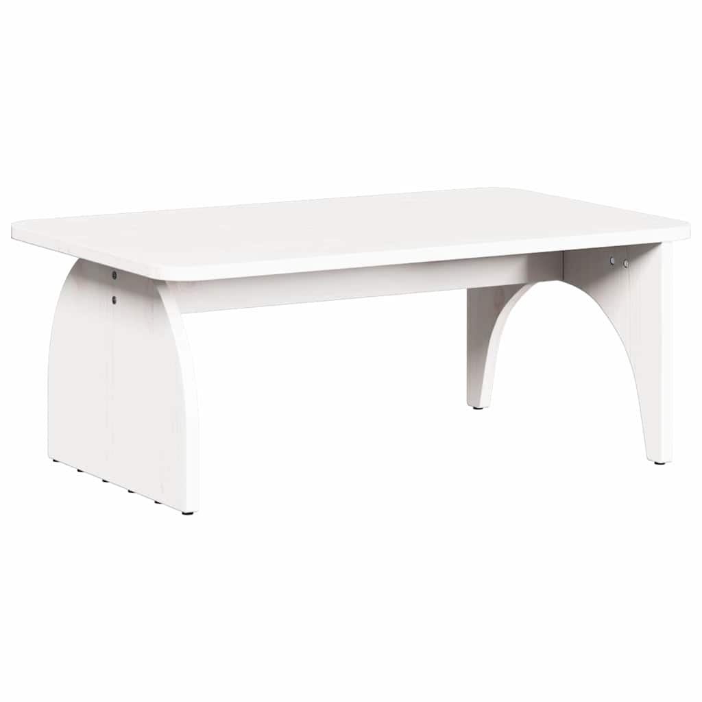 Coffee Table White 80 x 50 x 31 cm Solid pine wood