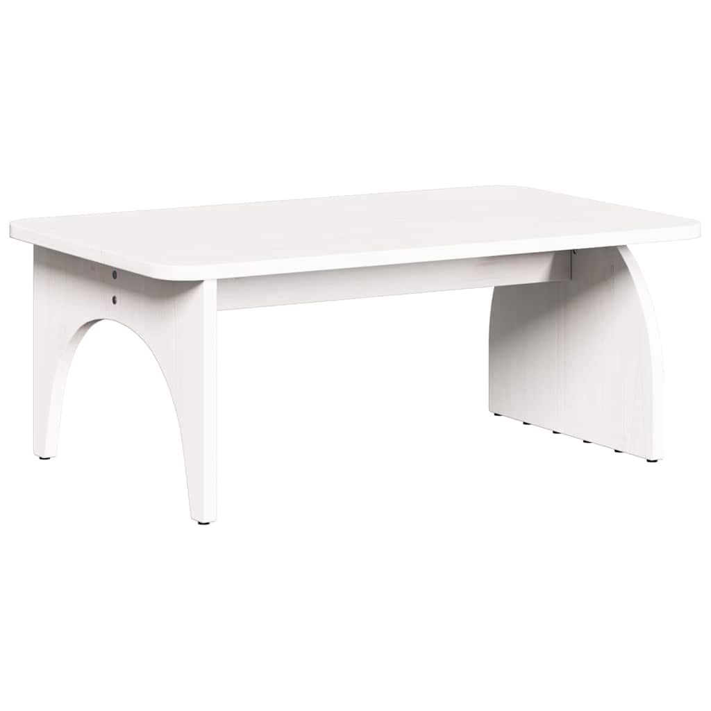 Coffee Table White 80 x 50 x 31 cm Solid pine wood