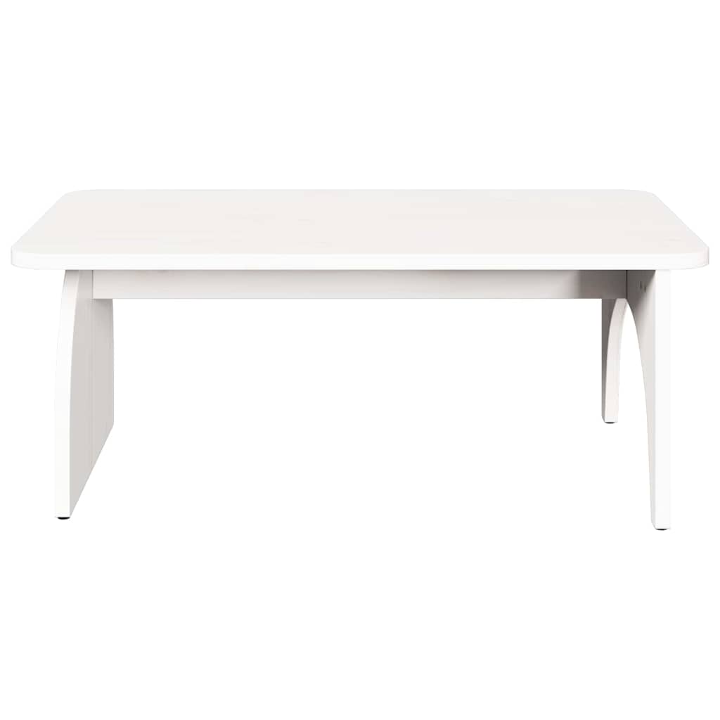 Coffee Table White 80 x 50 x 31 cm Solid pine wood