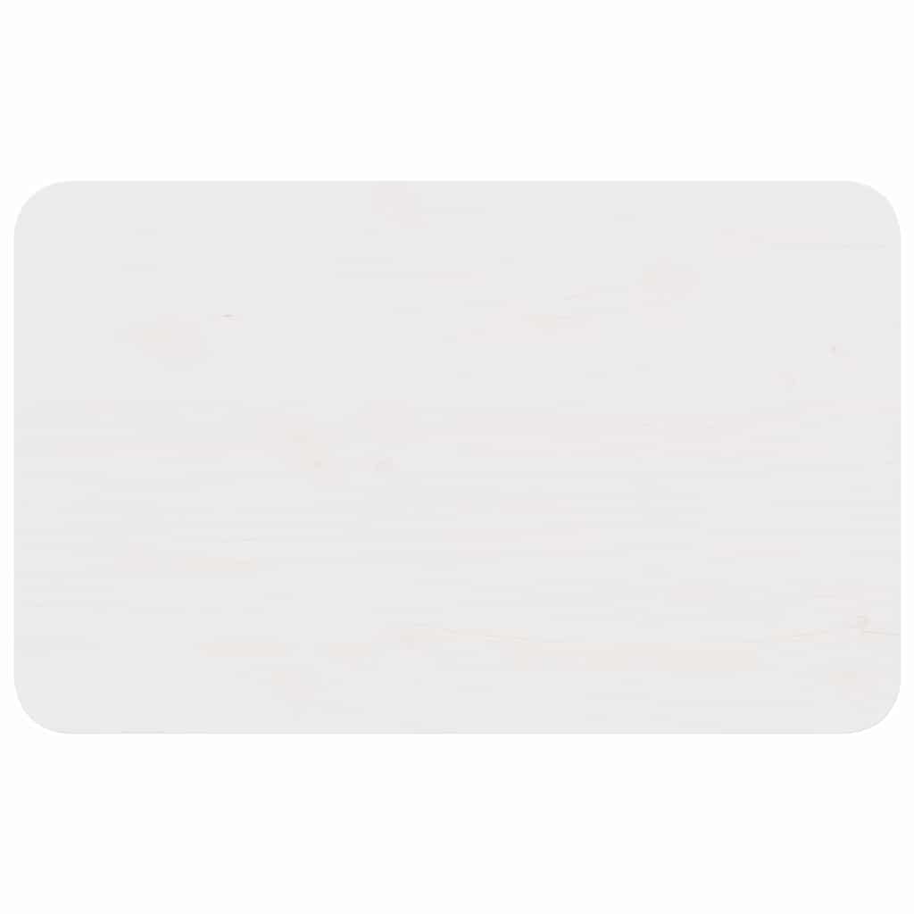 Coffee Table White 80 x 50 x 31 cm Solid pine wood