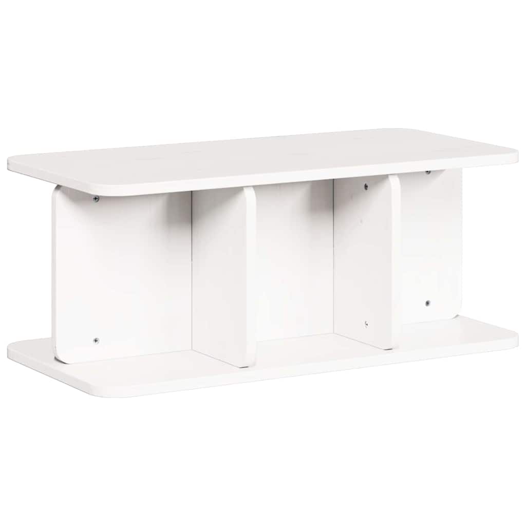 Coffee Table White 80 x 39.5 x 33.5 cm Solid pine wood