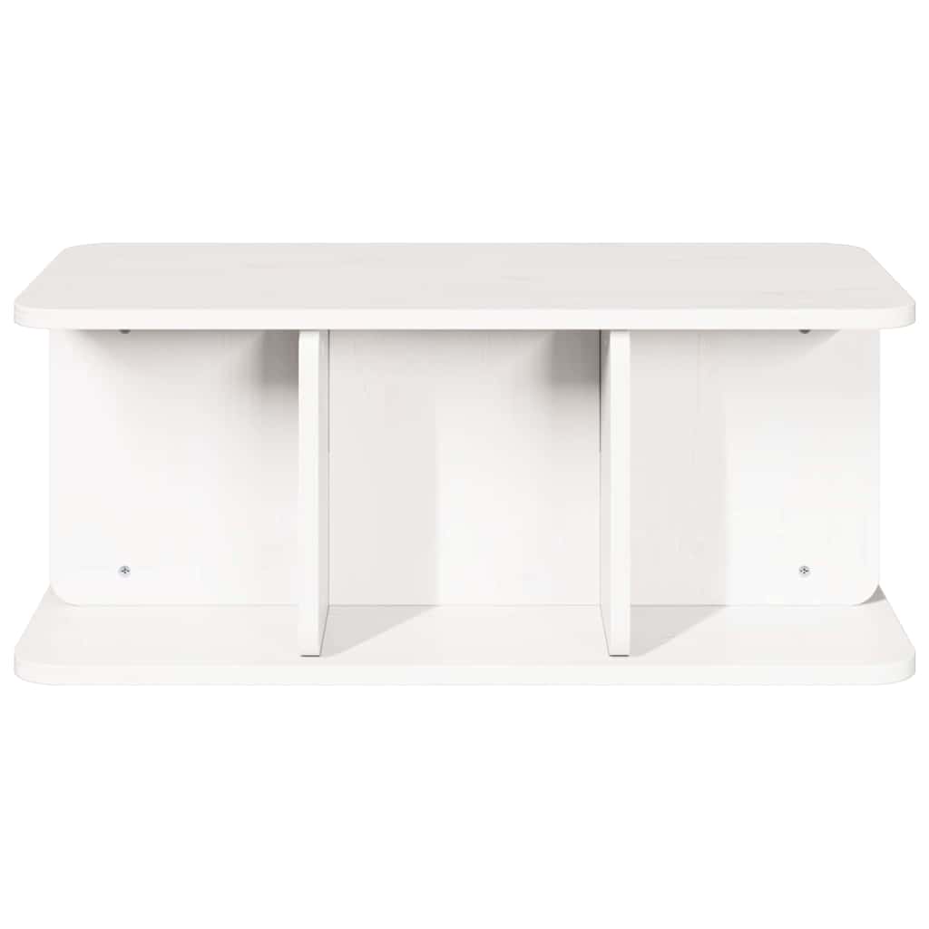 Coffee Table White 80 x 39.5 x 33.5 cm Solid pine wood