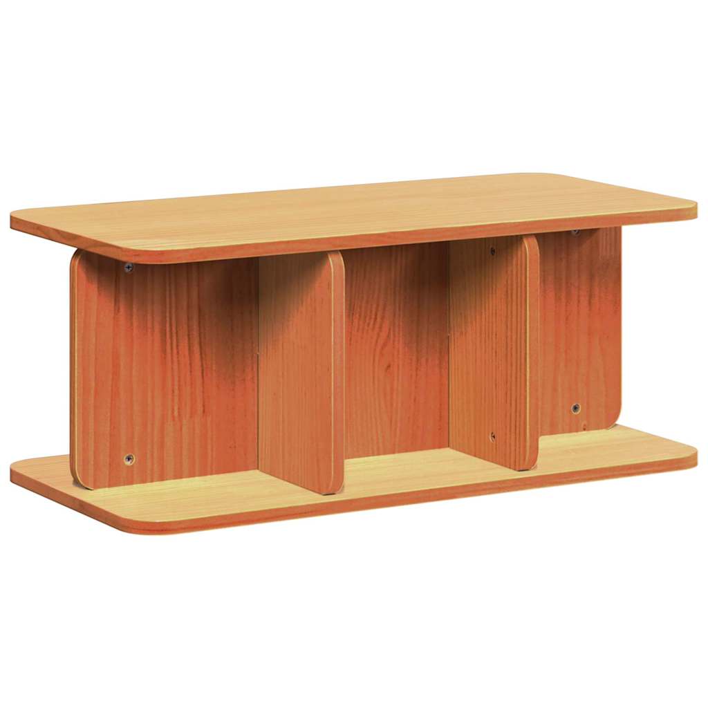 Coffee Table Wax Brown 80 x 39.5 x 33.5 cm Solid pine wood