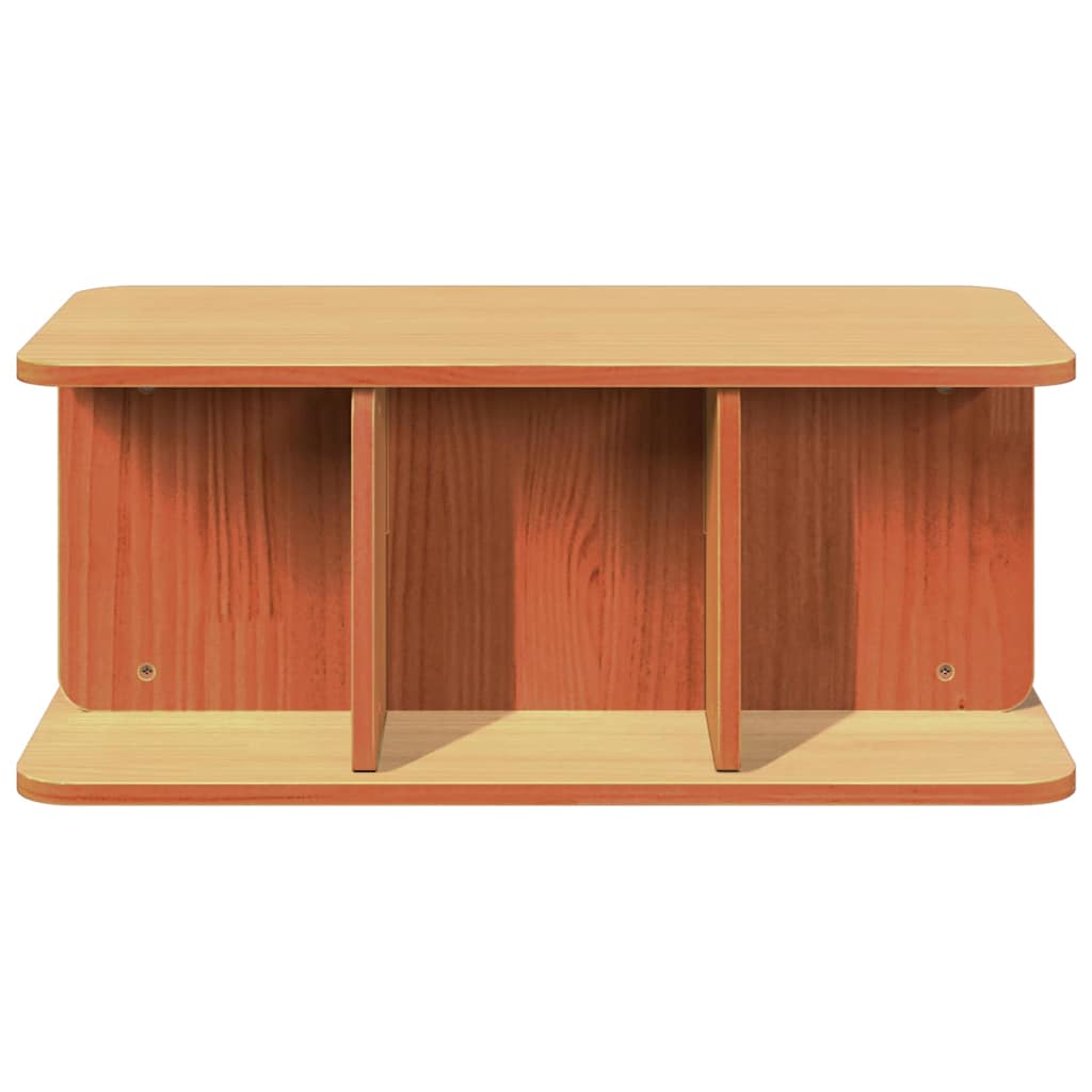 Coffee Table Wax Brown 80 x 39.5 x 33.5 cm Solid pine wood