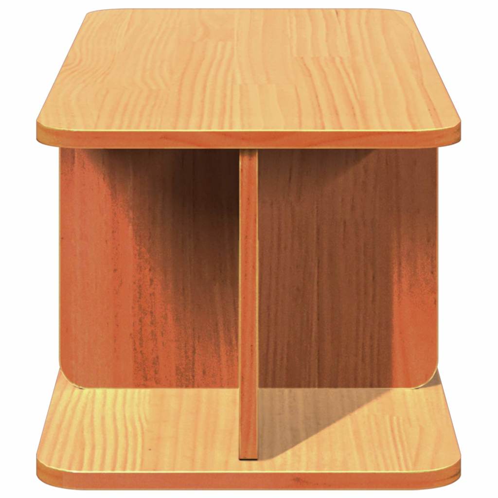 Coffee Table Wax Brown 80 x 39.5 x 33.5 cm Solid pine wood