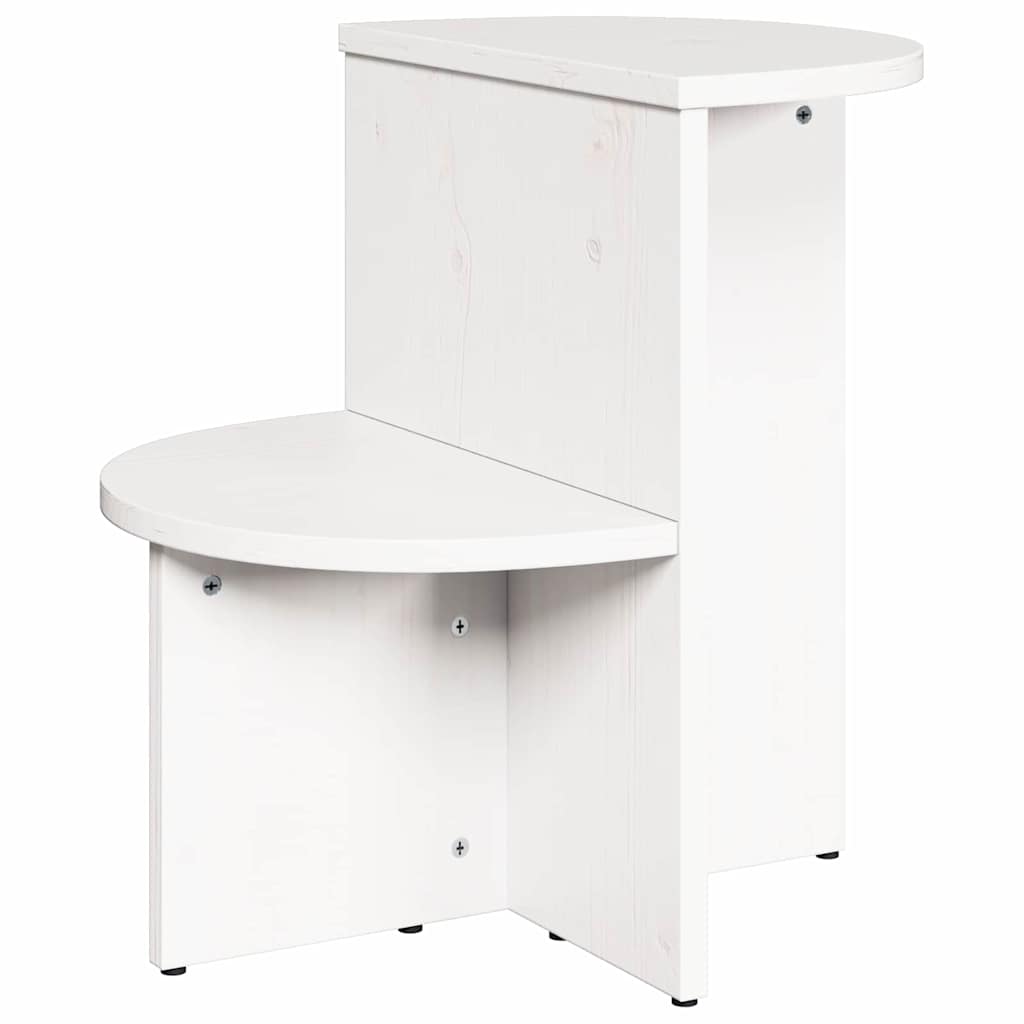 Coffee Table White 50 x 40 x 50 cm Solid pine wood