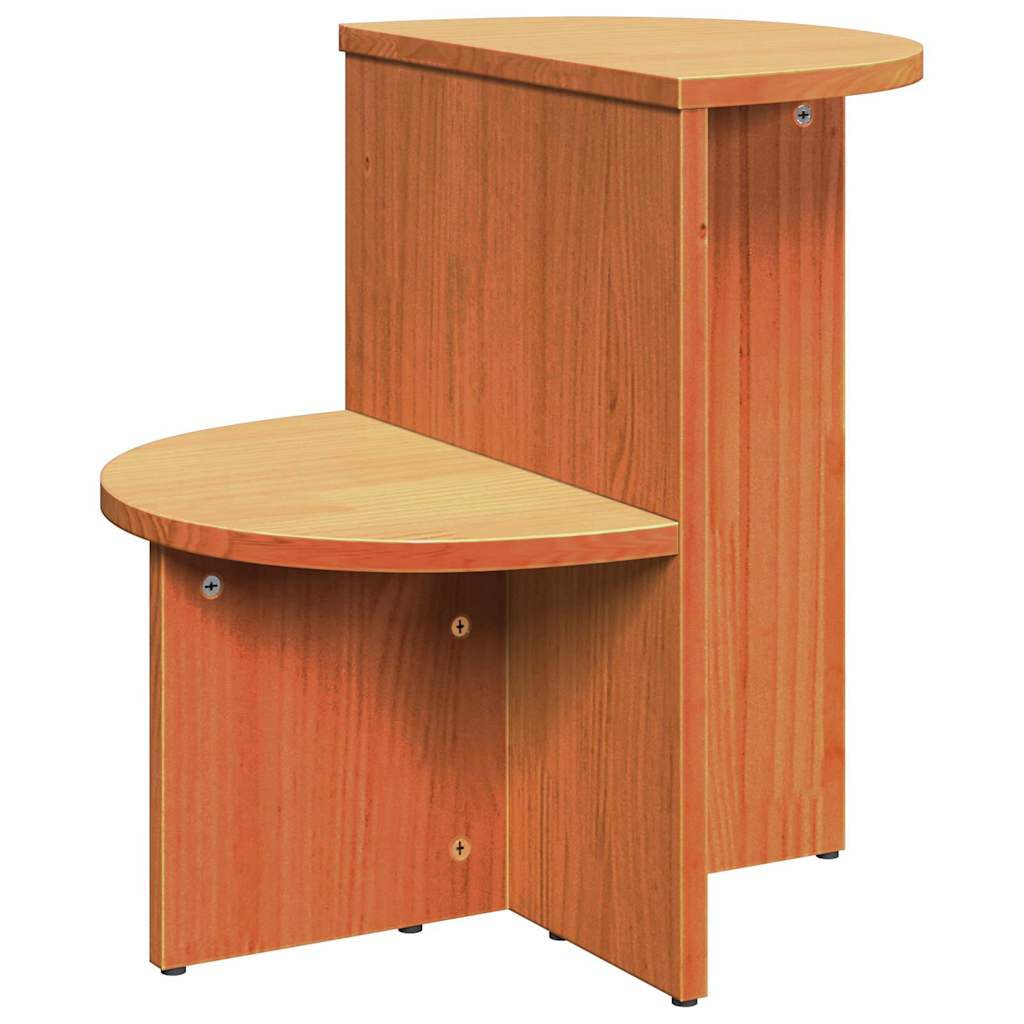 Coffee Table Wax Brown 50 x 40 x 50 cm Solid pine wood