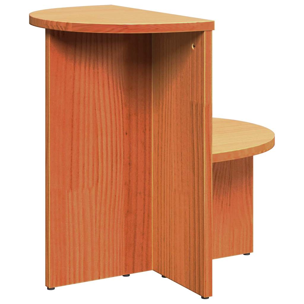 Coffee Table Wax Brown 50 x 40 x 50 cm Solid pine wood