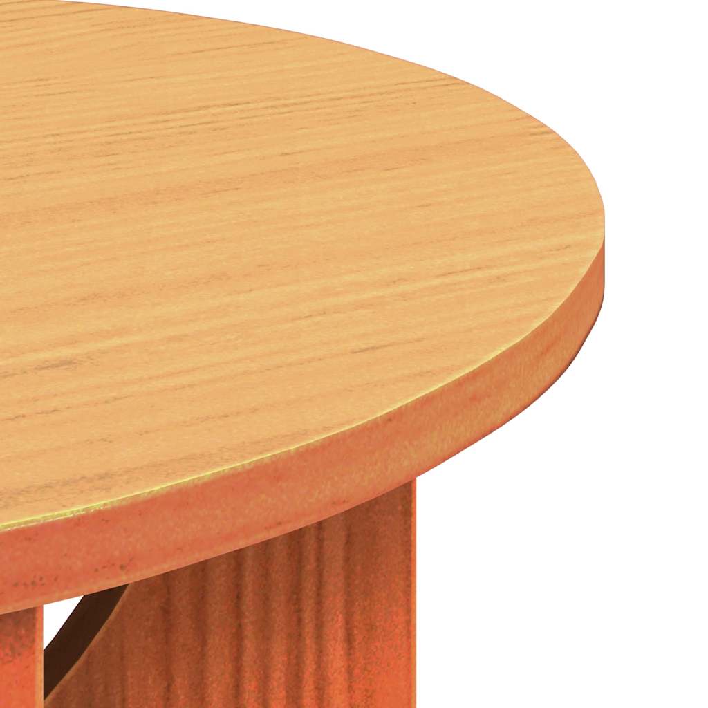 Coffee Table Wax Brown 50 x 50 x 35 cm Solid pine wood