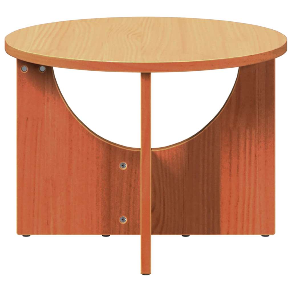 Coffee Table Wax Brown 50 x 50 x 35 cm Solid pine wood