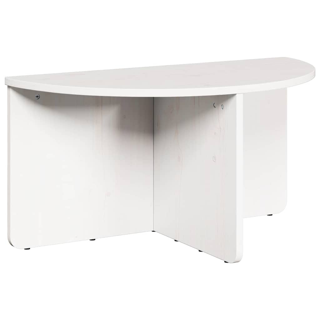 Coffee Table 2 pcs White Solid pine wood